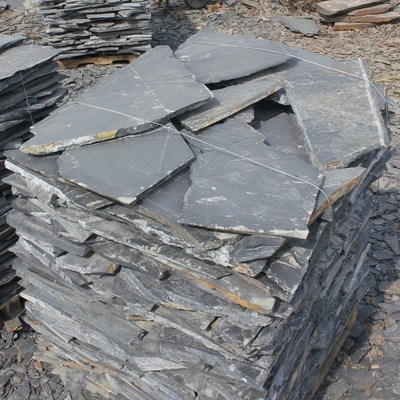 板岩青石板乱板碎拼碎片页岩乱条铺路锈板不规则花园庭院乱石碎石