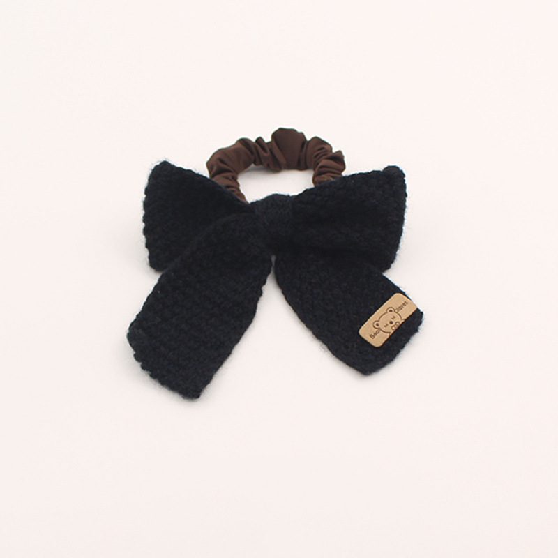 Wool Knitting Bowknot Hair Ring 2022 Autumn and Winter New Hair Rope Fashion Net Red Hair Ring Women Ins Hair Accessories