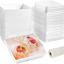 三明治盒子雪媚娘肉松小贝透明纸塑盒西点蛋糕面包烘焙包装盒批发