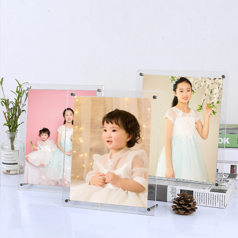 简约亚克力相框水晶摆台装裱七寸34画框个性创意照片海报框挂墙批