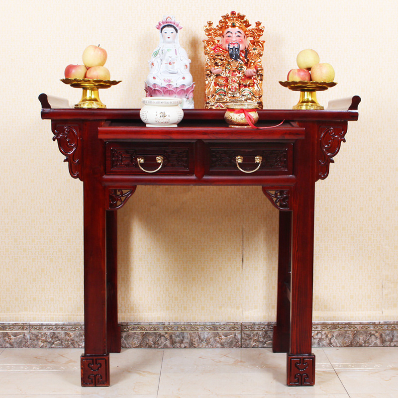 供桌佛桌供台佛台家用实木神台条案榆木佛龛供奉财神桌中式仿古