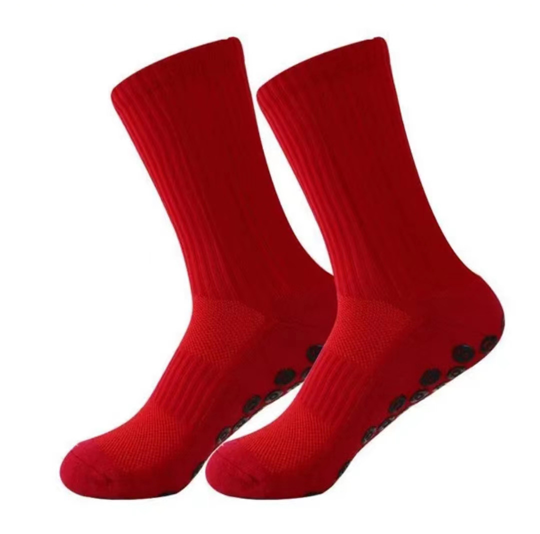 Athletic Socks Men Thick Towel Bottom Men's Mid-Calf Glue Dispensing Non-Slip Soccer Socks Basketball Socks Athletic Socks Wholesale