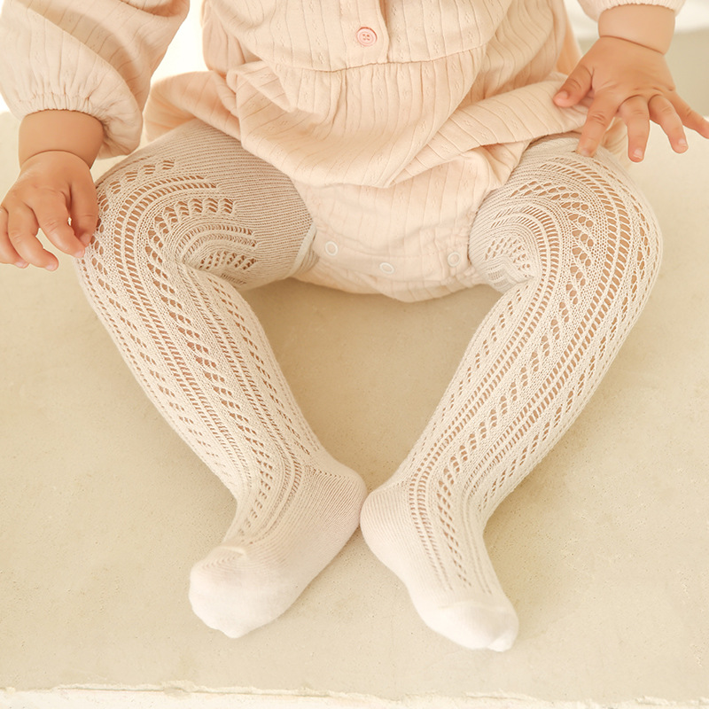 G358 Baby's Tights Breathable Hollow Girls' Pantyhose Cotton Children's Pantyhose Wholesale