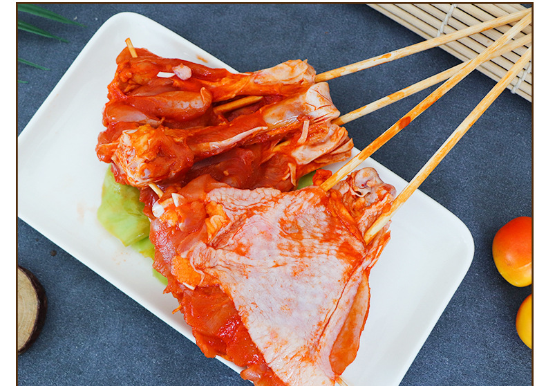 签签侠调理蝴蝶腿腌制鸡腿串户外烧烤食材烤鸡腿串冷冻半成品10串