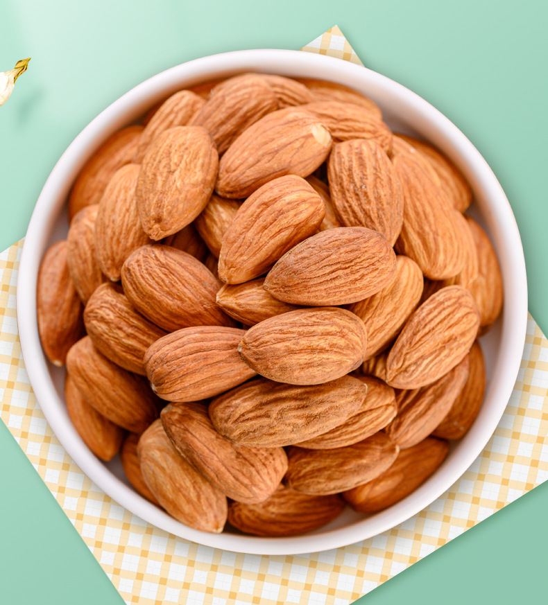 巴旦木仁500g大杏仁片原味坚果仁散装美国扁桃仁干果孕妇零食巴塔