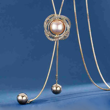 法式欧美简约珍珠项链女 ins时尚吊坠个性时尚跨镜首饰品一件代发
