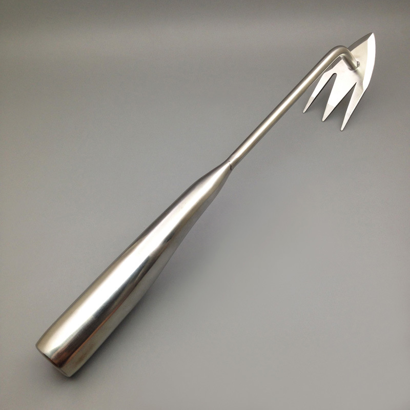 新款一体焊接柄不锈钢多功能除草器 拔草器园林起根取草园艺工具