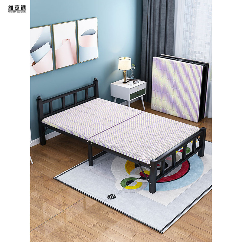 简易床出租房专用便宜铁架床可折叠钢丝床单人收缩床小型折叠床