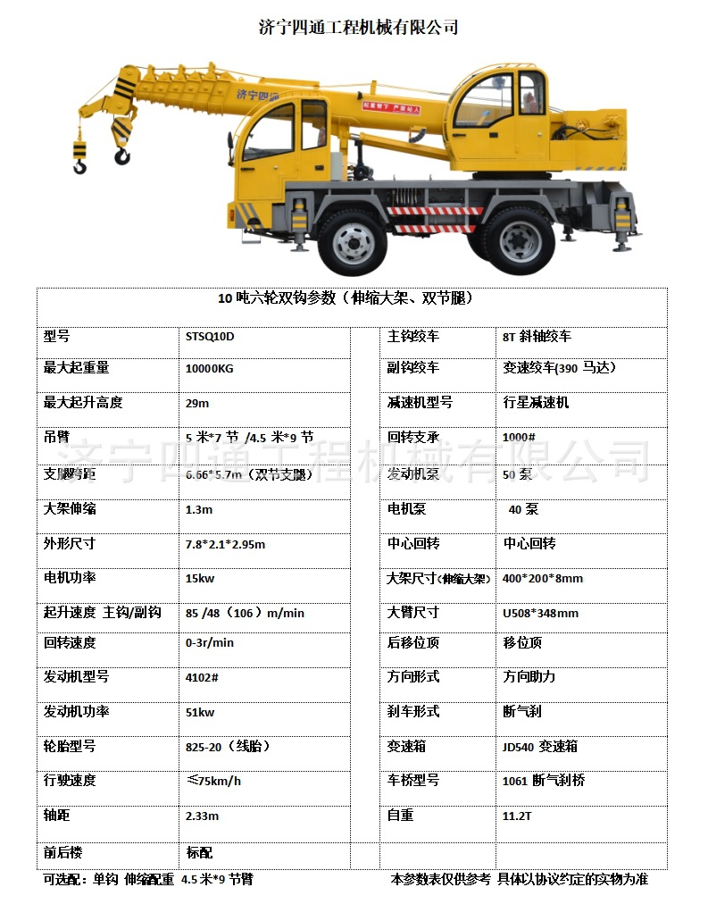 汽车吊车规格型号图片