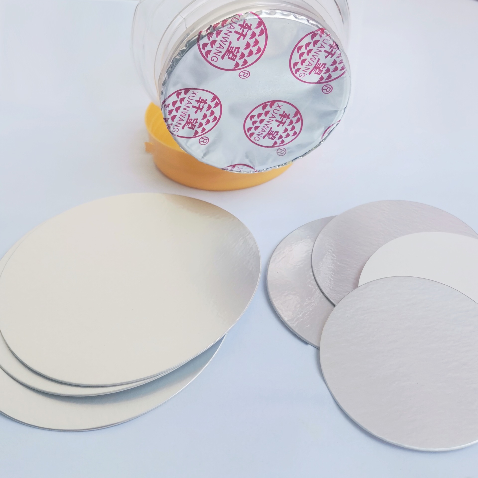 食品级铝箔垫片易撕封口膜密封防漏塑料瓶口专用铝箔热熔垫片