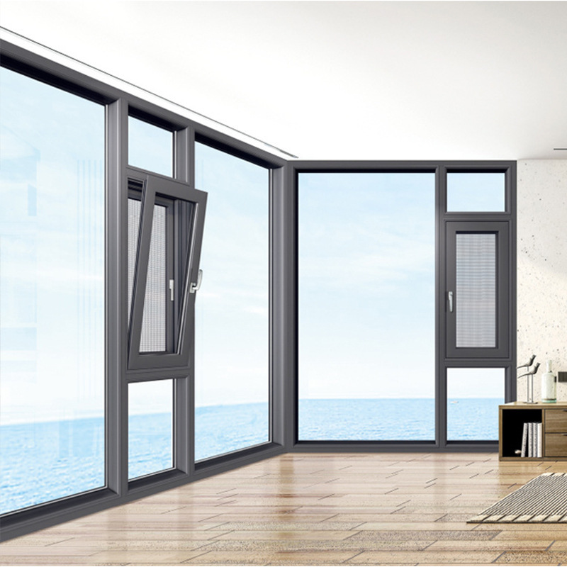 德星兰门窗 100断桥平开窗铝合金沙窗一体铝合金门窗广东窗户阳台