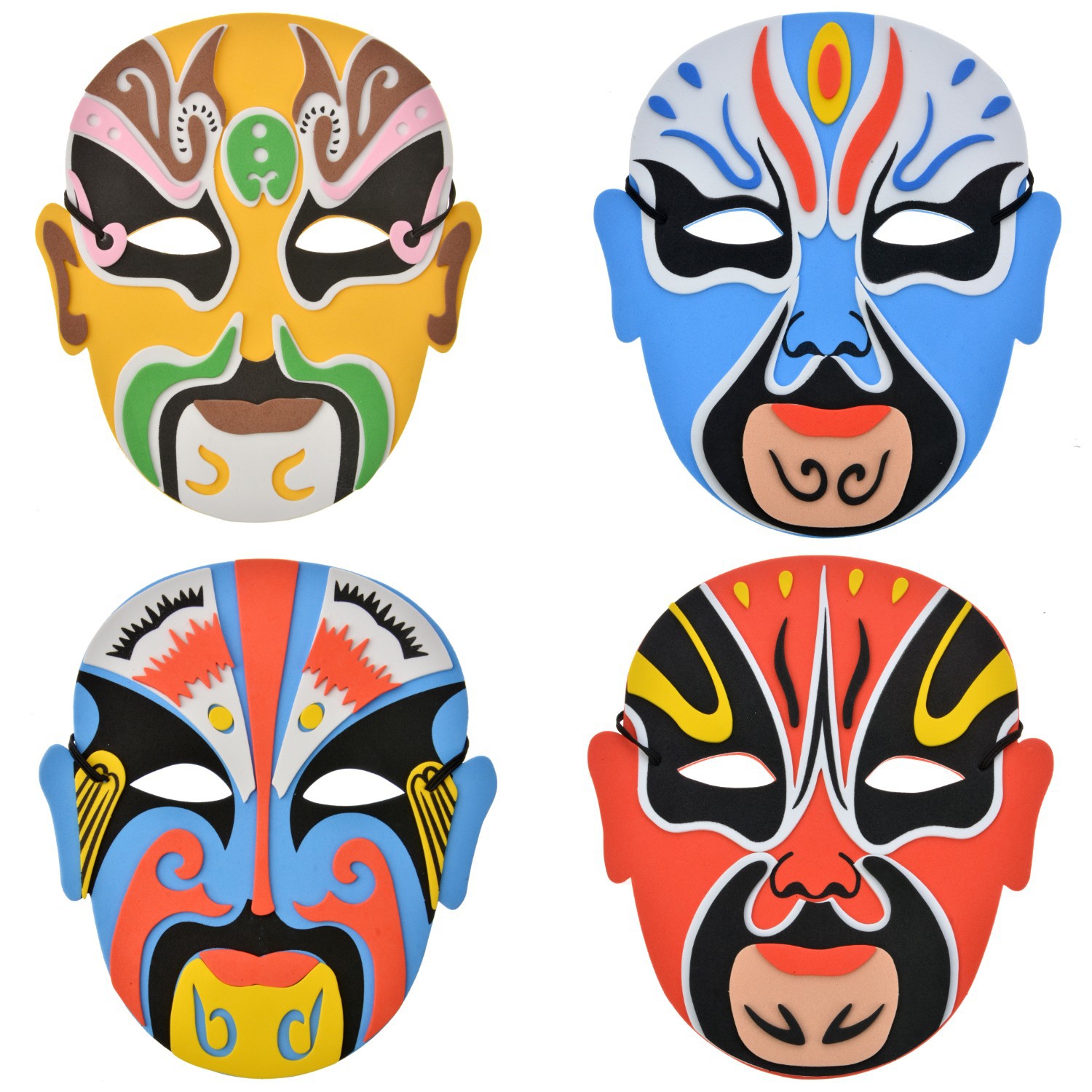 国粹脸谱中国风手工diy材料包幼儿园eva京剧面具儿童制作创意定做