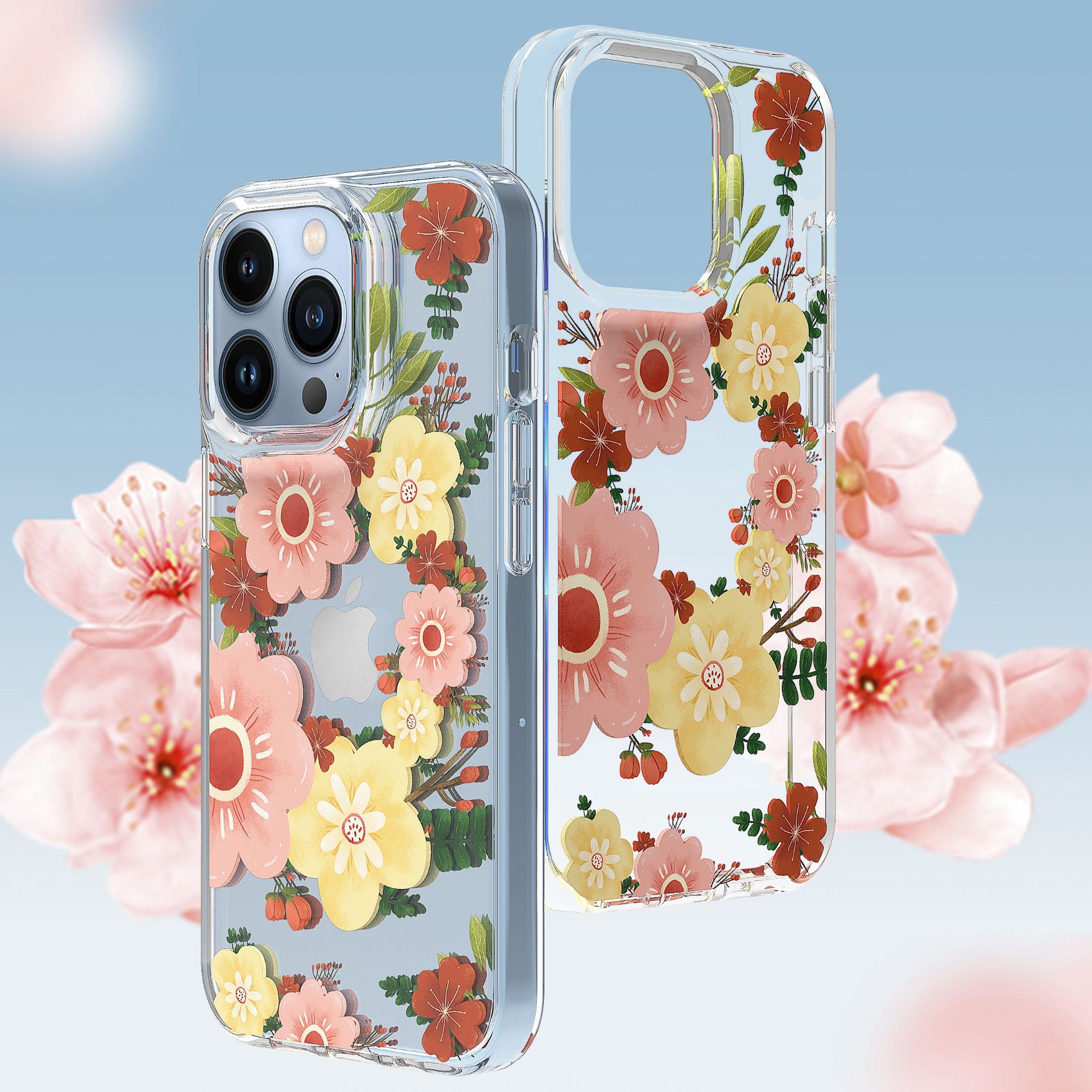 适用苹果13手机壳透明tpu印花pet全包软壳imd iphone13pro保护套