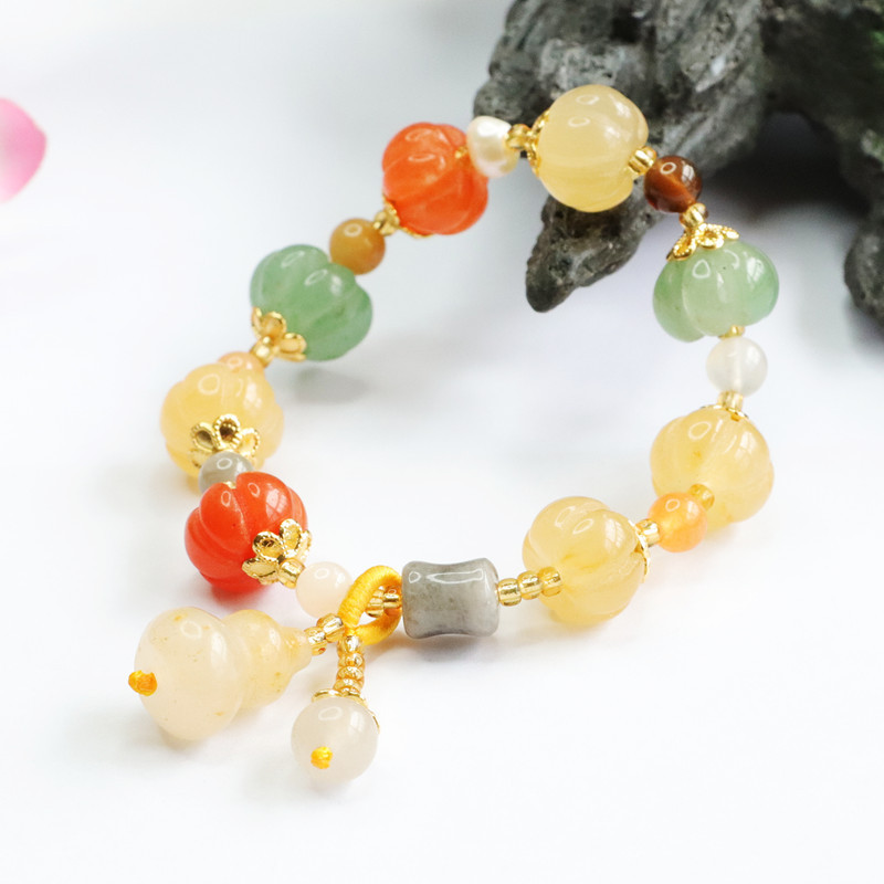 Yaoyu Genuine Jinsi Jade Bracelet Gourd Pumpkin Beads Bracelet Ornament Factory Live Supply Cb2081804