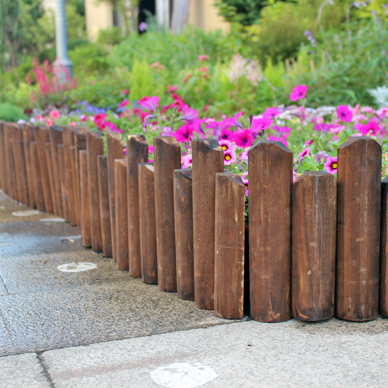 庭院装饰防腐木桩阳台室外栅栏围栏户外木质花园花坛护栏围墙篱笆