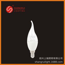 LED CA37-E14-6W-L蜡烛灯系列导光柱塑包铝灯杯外壳套件结构件厂