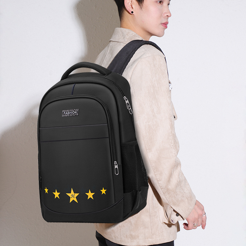 2023 New Large-Capacity Backpack Business Computer Bag Elementary and Middle School Student Schoolbags Fashion Simple Backpack Travel Bag