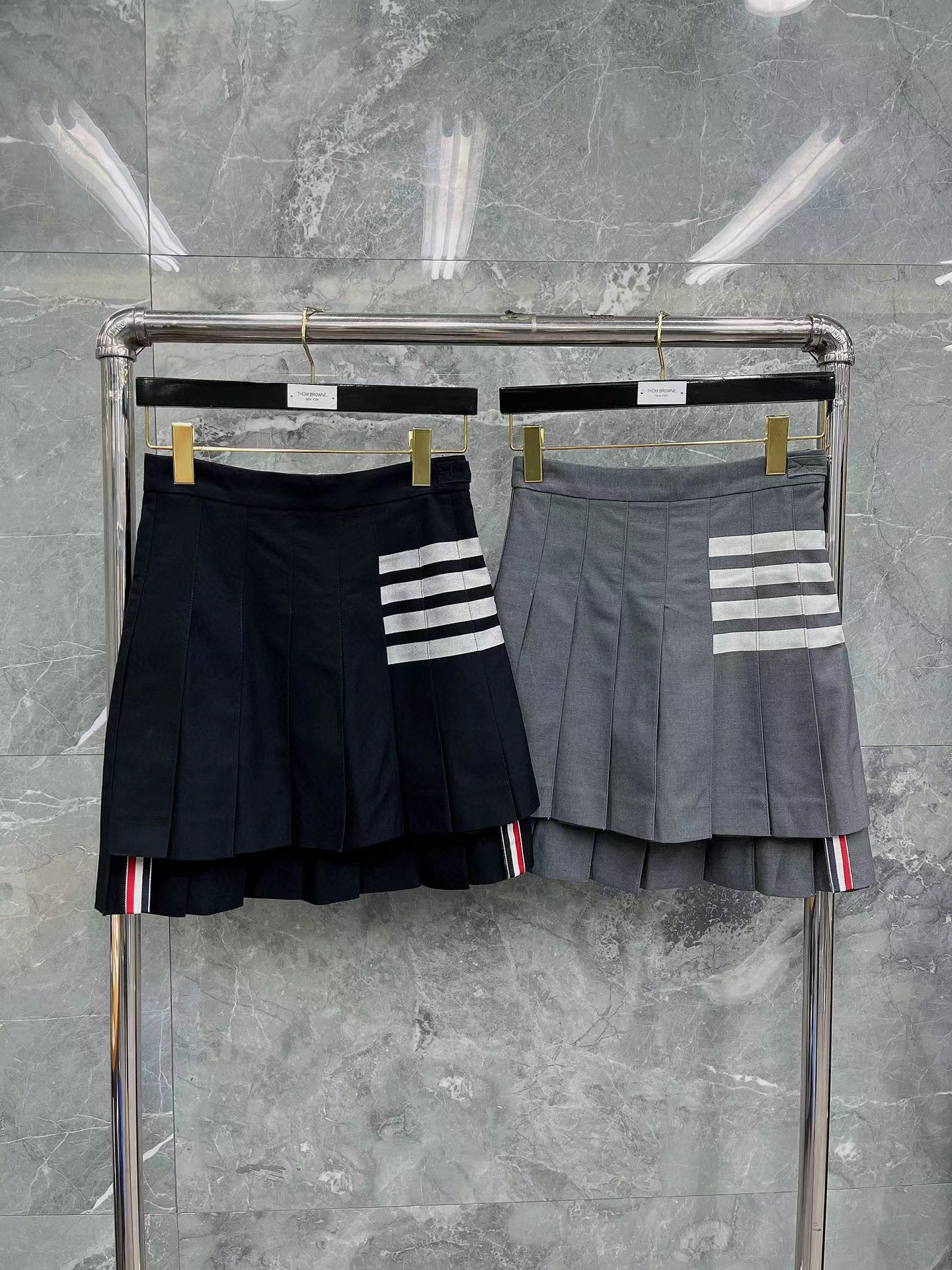 【工厂直营】正确版本tb色织四杠百褶裙学院风甜美王心凌同款短裙