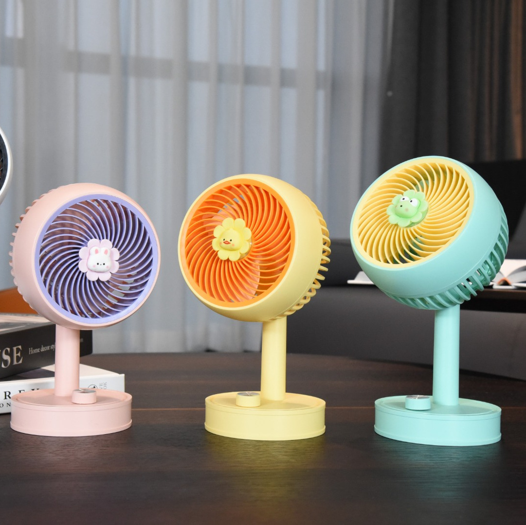 Electrodeless Speed Control Desktop Little Fan Angle Adjustable Charging Summer Children's Room Electric Fan Ys2270a