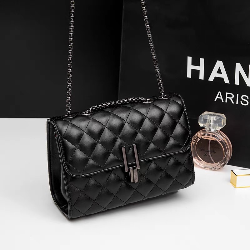 Chanel Style Bag 2024 New Women's Bag Rhombic Chain Bag Small Square Bag Versatile Fashion Ins Crossbody Shoulder Bag
