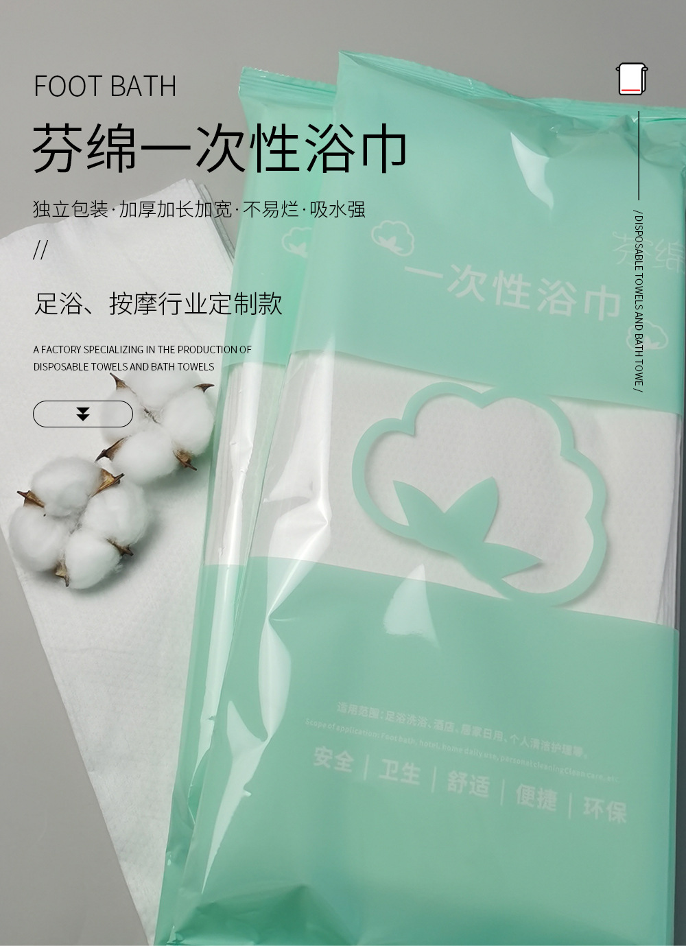 一次性浴巾纯棉白色便携式压缩小清新吸水加厚洗澡巾