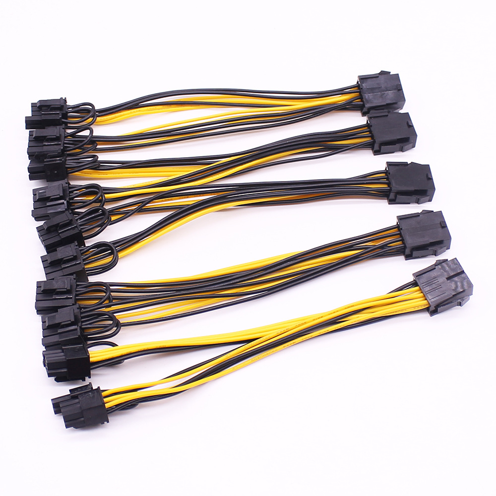 30cm显卡8p转8p 6 2pin显卡8针一分二供电线转接线8pin转双8pin