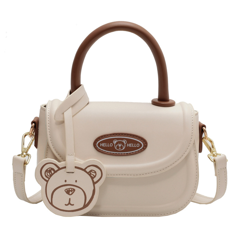 Bear Knight Small Handbags Women's Autumn and Winter 2022 New Fashion Korean Style Saddle Bag Minority All-Match Crossbody Bag