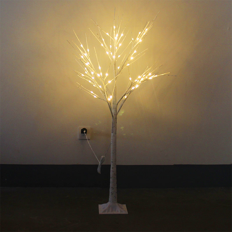 Tree Light Led Thanksgiving Silver Birch Home Decorative Lamp Christmas Party Scene Layout Landscape Modeling Luminous Tree