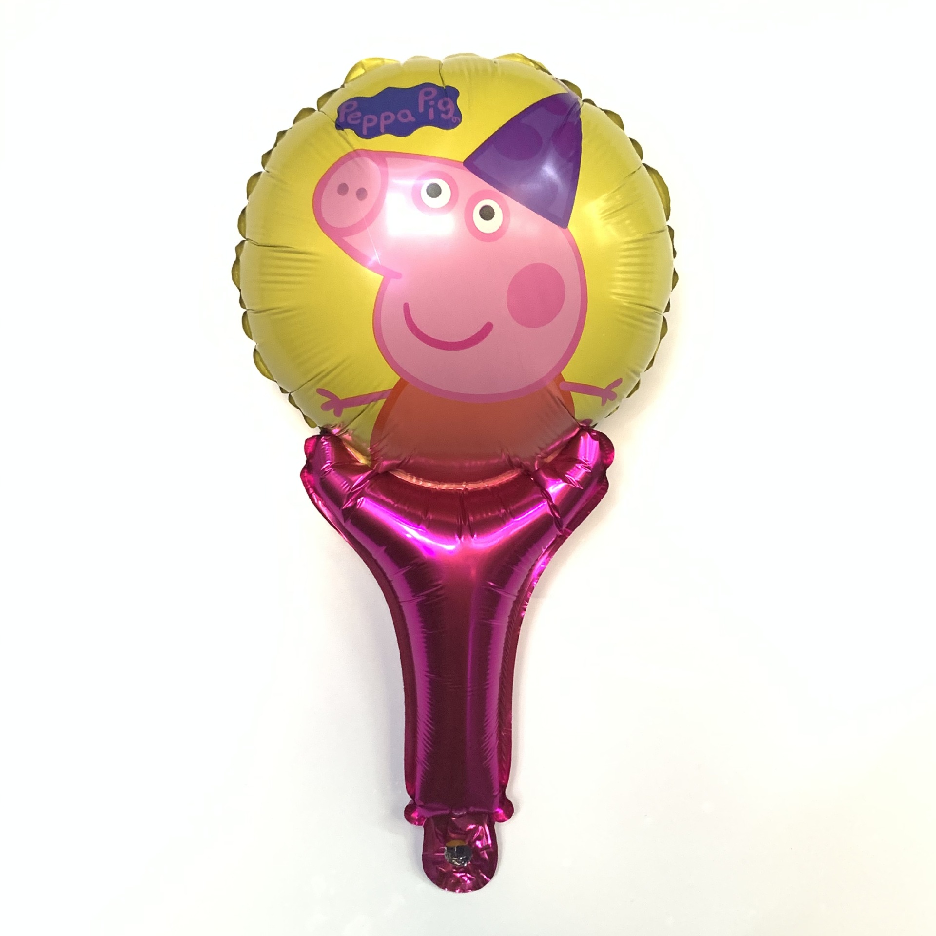 地推扫码铝箔手持棒佩奇气球节庆礼品卡通铝膜儿童加油充气打击棒