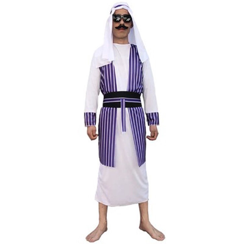 万圣节中东演出服饰道具阿拉伯衣服迪拜王子沙特服聚会-阿里巴巴
