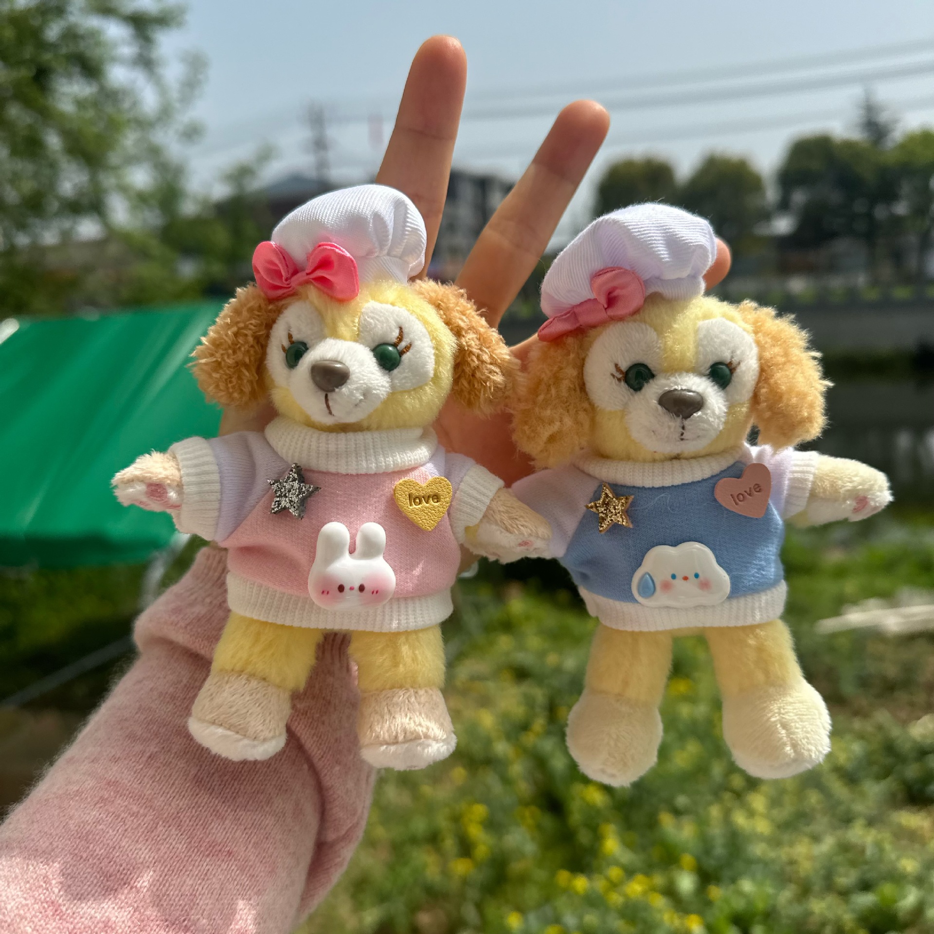 仅衣服】迪s尼挂件公仔着替玲娜贝儿玩偶衣服可爱圈圈毛上衣通穿