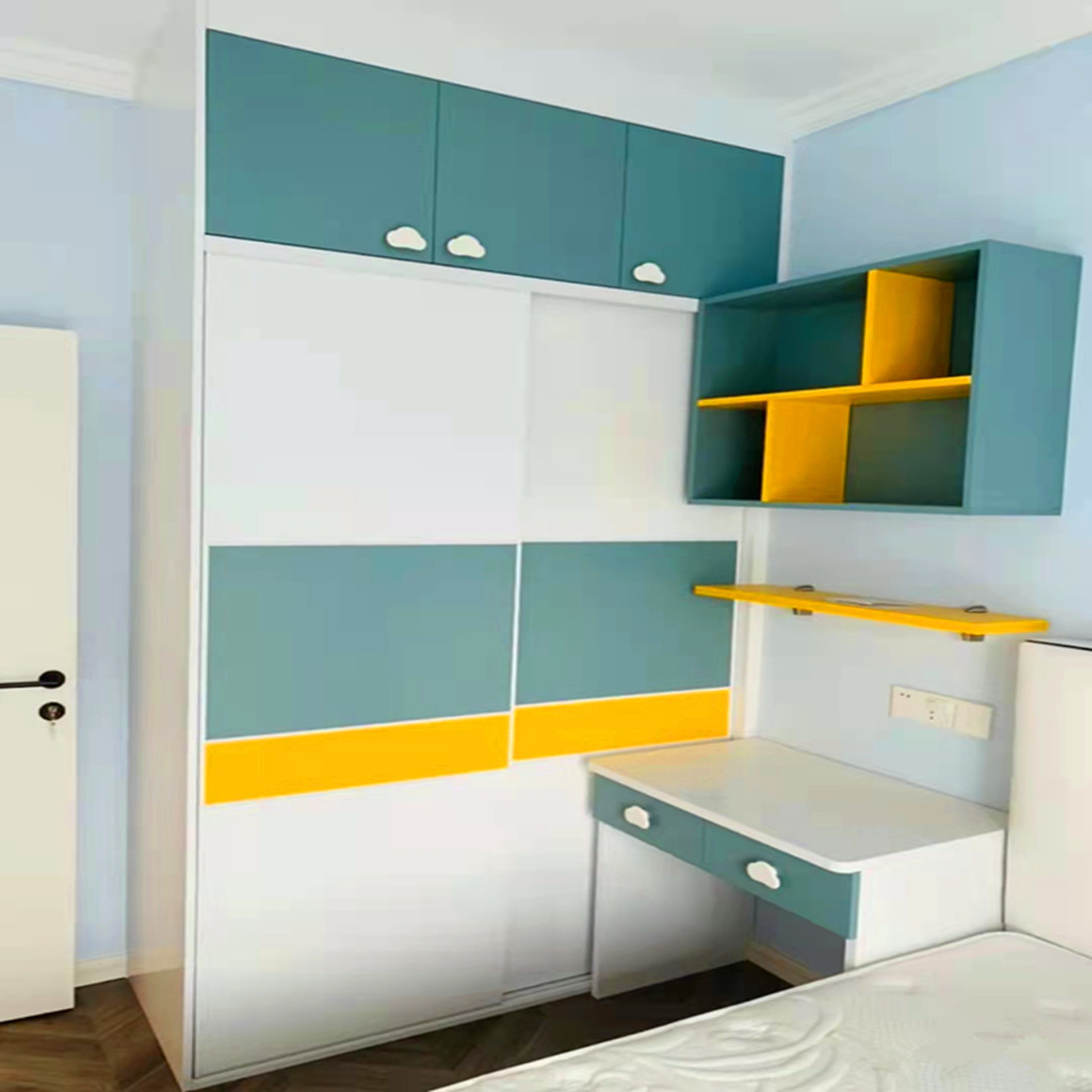 全屋定制实木家具衣柜轻奢新中式现代简约通顶一体组装衣柜儿童房