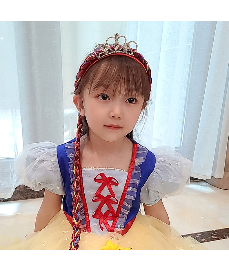 白雪公主假发辫子发箍创意女童装扮饰品发夹宝宝头箍礼物头饰发卡
