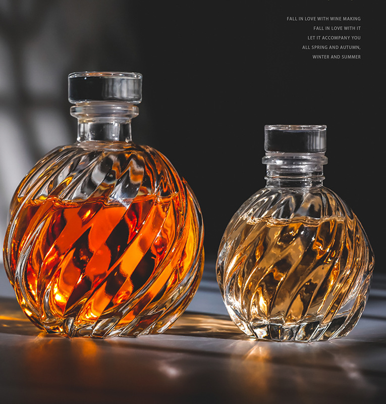 菠萝创意水晶盖空瓶泡酒 250ml自酿酒小酒瓶清新好看的玻璃瓶木盖