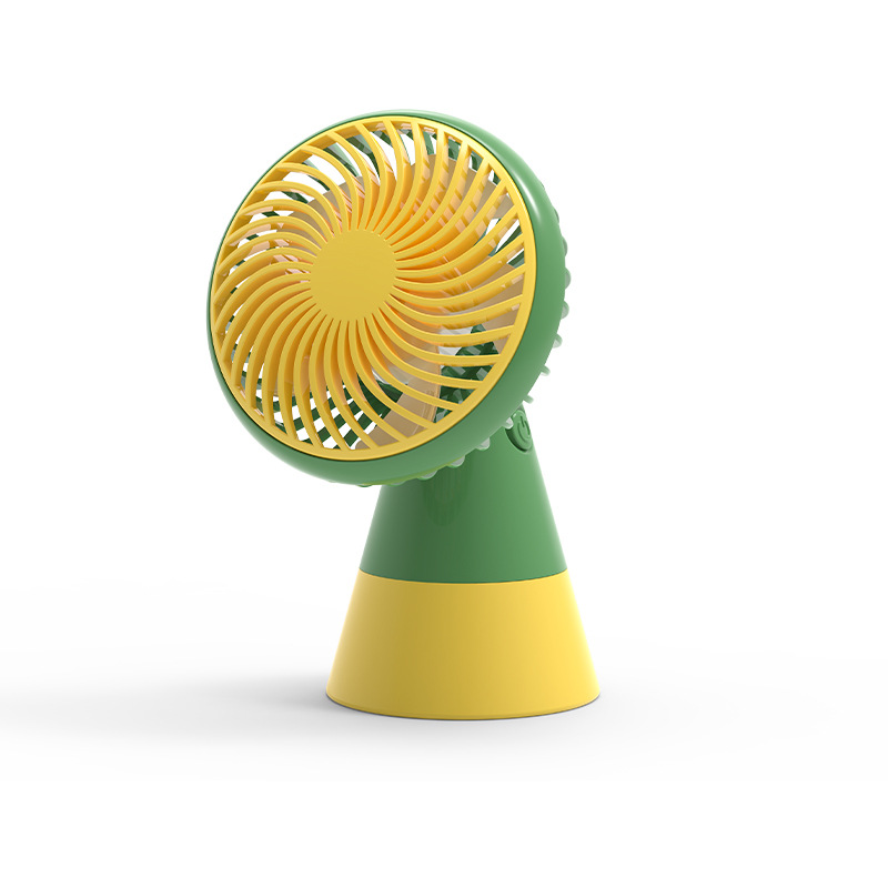 New Desktop Little Fan Mute Mini-Portable USB Charging Windmill Shaking Head Handheld Fan