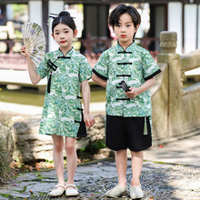 六一儿童节演出服幼儿园班服小学生大合唱表演服民族风诗歌朗诵服