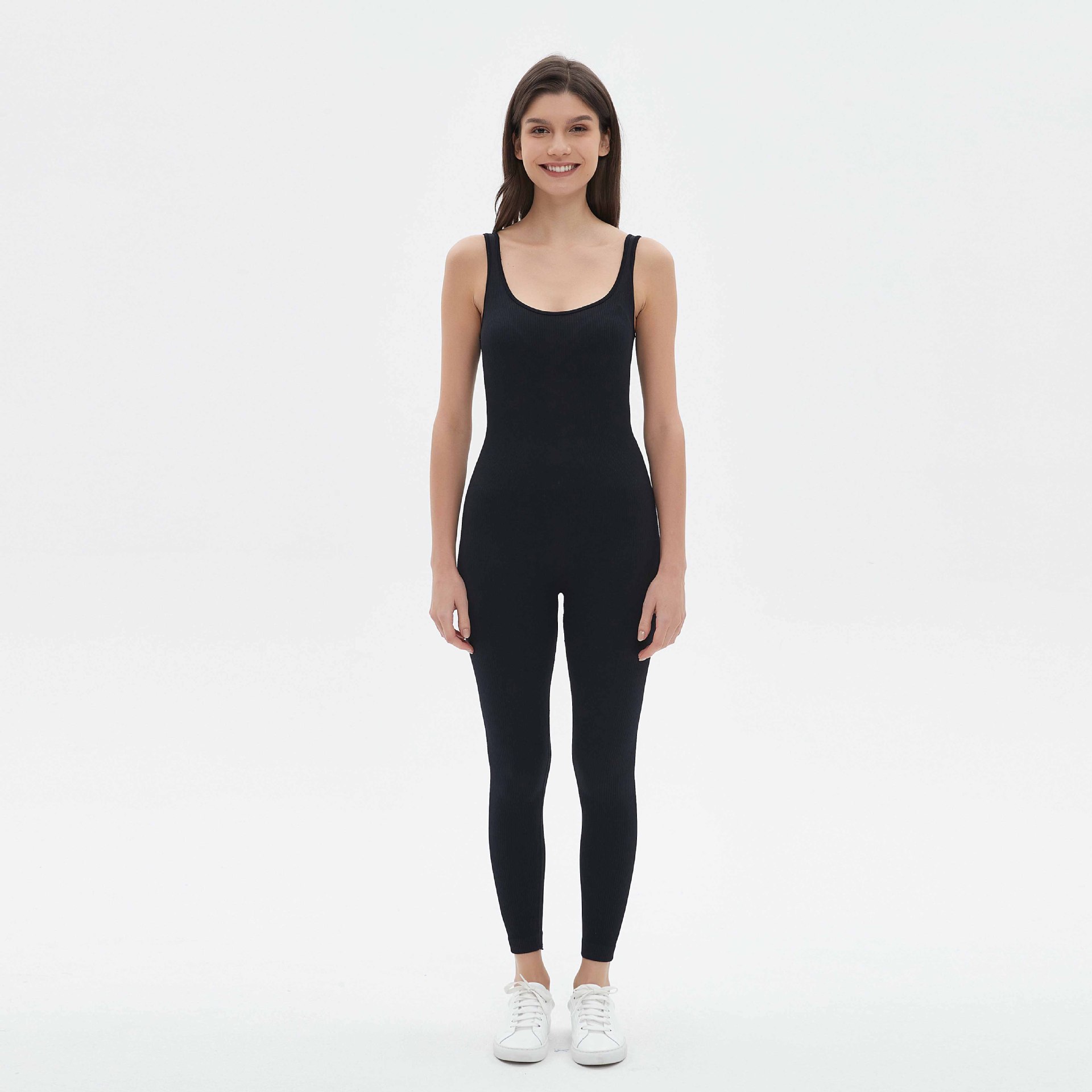 Cross-Border Thread Trousers Jumpsuit Seamless Stretch Workout Clothes Sports Suit for Women