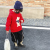 Boy girl Plush Sweater children Autumn and winter gules clothes Hooded jacket baby Winter clothes one coat