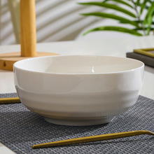 家用纯白骨瓷米饭碗景德镇家用儿童陶瓷餐具单碗5英寸陶瓷饭碗
