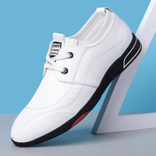 皮鞋男士年春季新款内增高男鞋韩版潮流运动黑色男休闲板鞋