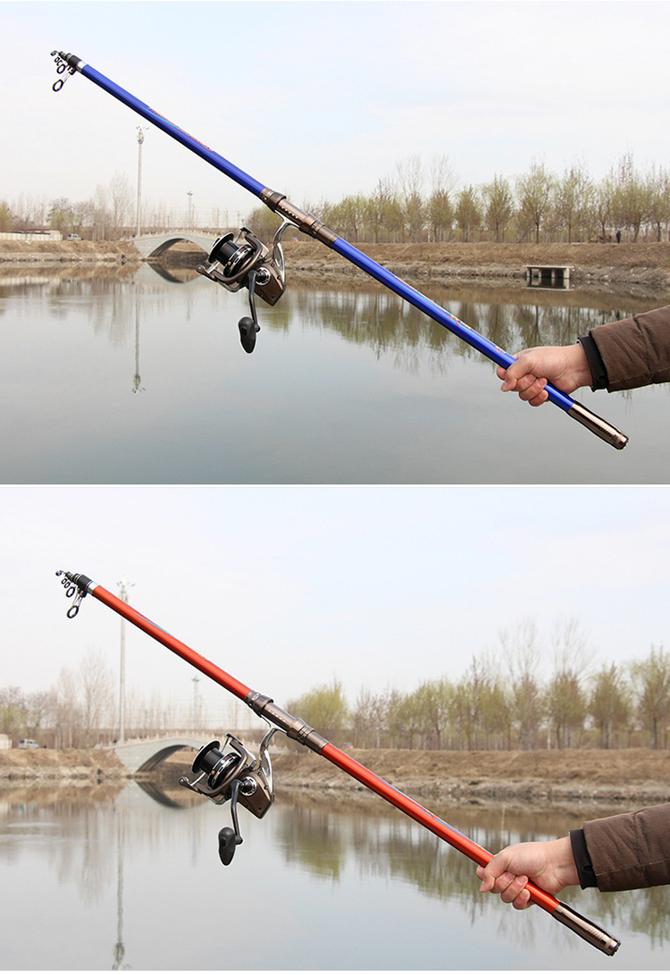 可视锚鱼竿碳素超硬远投竿长节海钓竿抛竿划鱼竿甩竿锚杆套装