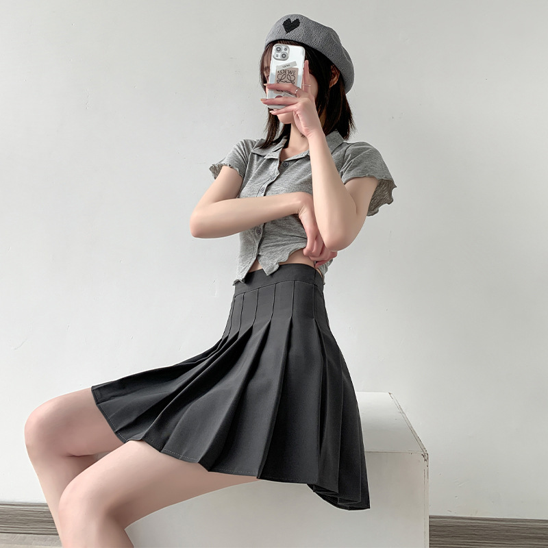 百褶裙女高腰显瘦百搭超短裙夏季新款ins潮性感学院风半身裙 h912