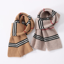 儿童羊毛围巾男女童秋冬新款宝宝100%纯羊毛针织学生保暖百搭围巾
