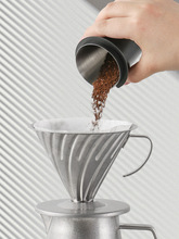 2XPJ批发304不锈钢咖啡机接粉杯现磨咖啡豆量杯闻香杯51/53/58通