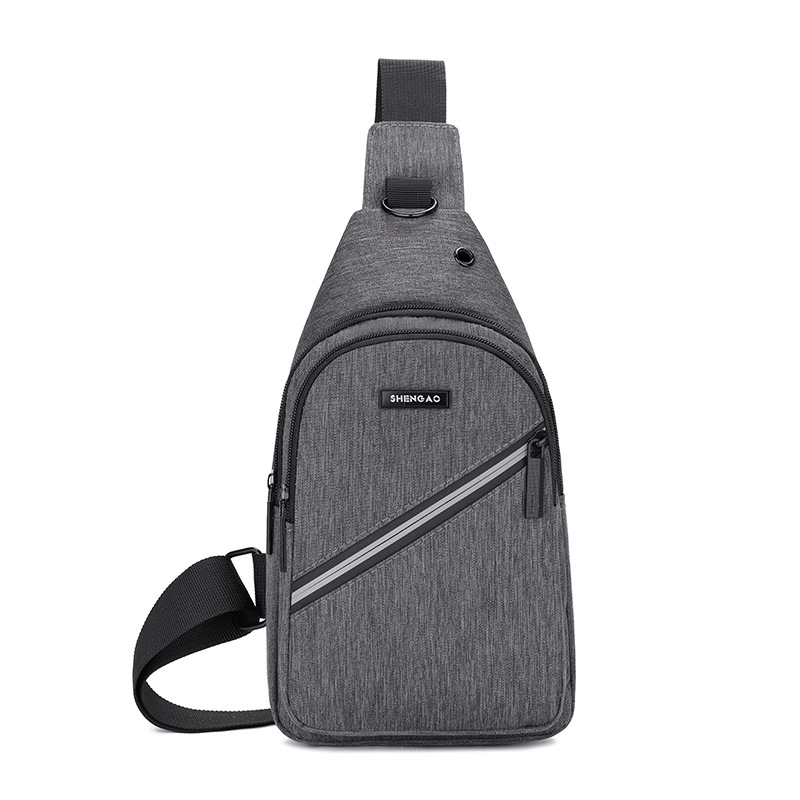 Business Oxford Cloth Men's Crossbody Casual Chest Bag Korean Versatile One-Shoulder Chest Bag Wear-Resistant Large-Capacity Crossbody Bag