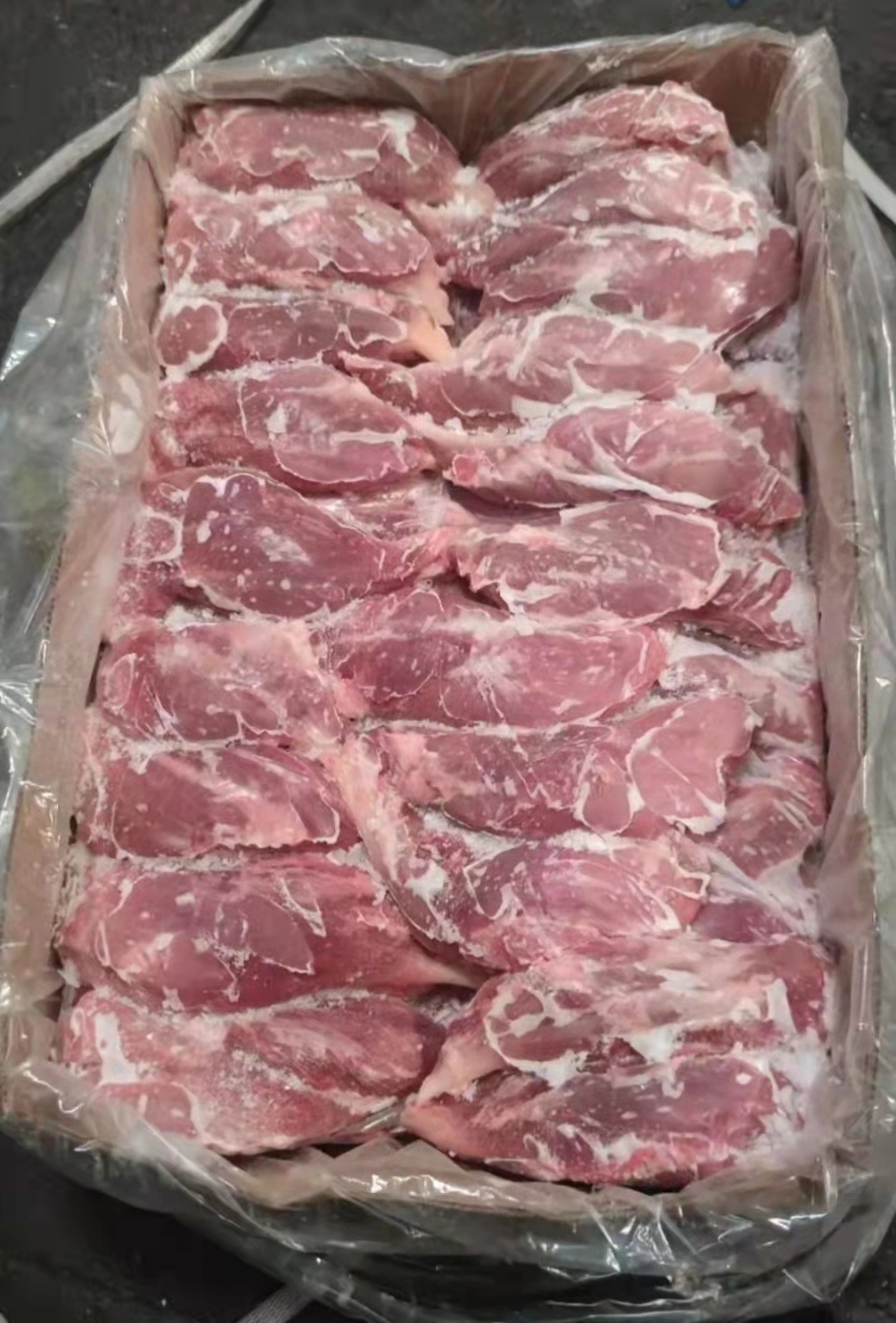 厂家批发 冻后腱子肉 冷冻后腱冻猪肉 烧烤酒店餐饮食材后腱肉