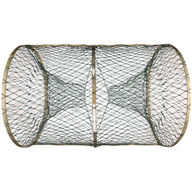 捕鱼折叠笼黑鱼花鱼网圆形鲫鱼花篮两头笼甲鱼竹笼篮两头通鱼篮