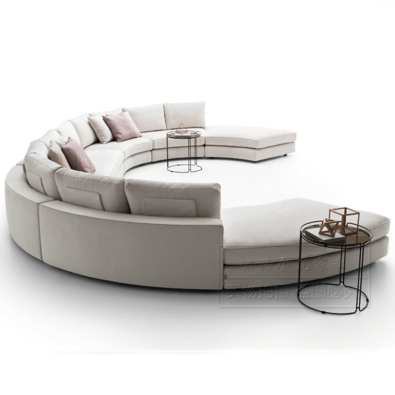 半圆形组合多人办公洽谈区会客区接待区沙发酒店等候区圆弧形沙发