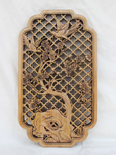 东阳实木雕刻壁挂件梅兰竹菊四条屏中式装饰挂画琴棋书画香樟木质
