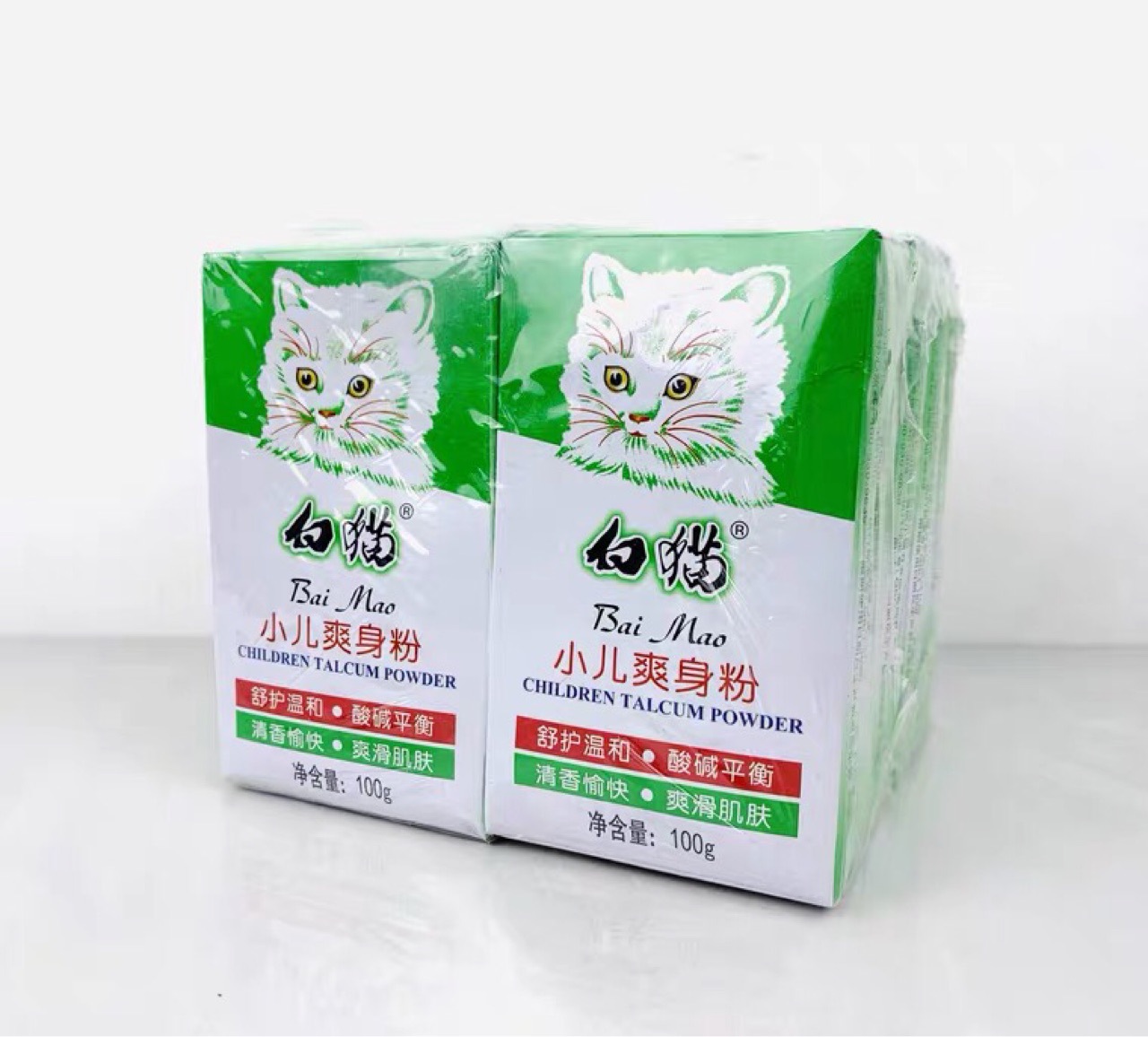 白猫小儿爽身粉100g 婴儿小孩痱子粉爽身粉老国货补充装-阿里巴巴